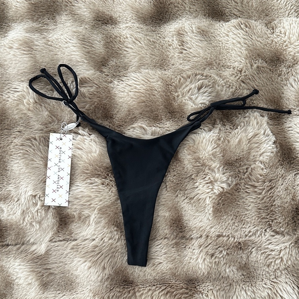 Boutine LA Black Tie-Side Bikini Bottom